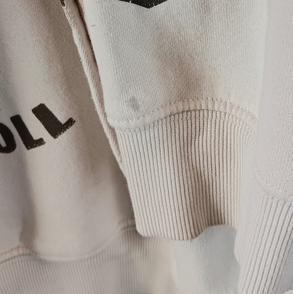 Def Leppard Hoodie Sweatshirt M Cream Band Oversized Y2K Unisex - Picture 7 of 7